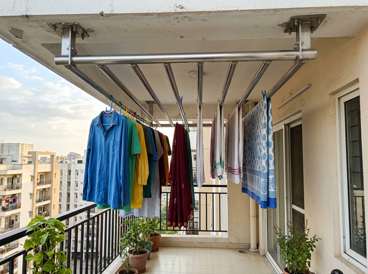Ceiling Mounted Pulley Cloth Drying System