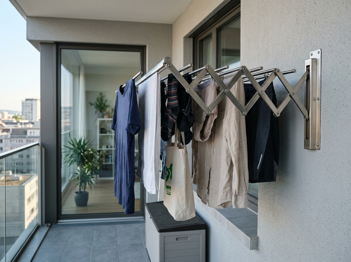 Wall Mounted Foldable Cloth Hanger